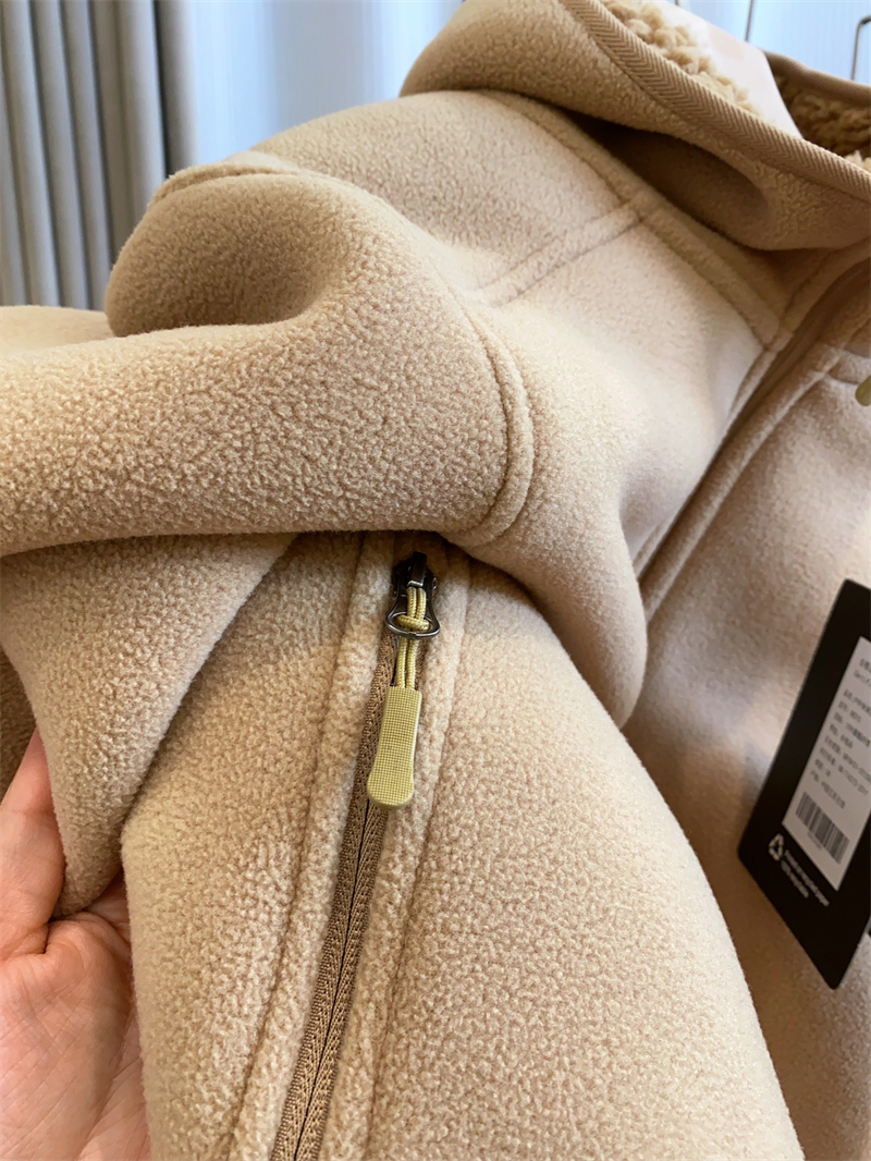 黑科技发热双面摇粒绒拉链连帽加厚情侣外套卫衣女详情17