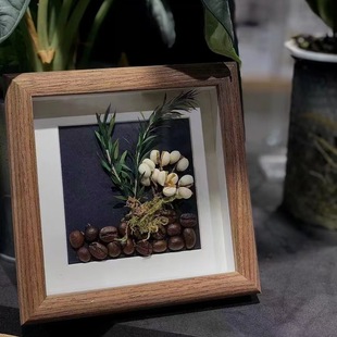 相框中空标本框木质玻璃立体黑色蝴蝶昆虫装裱自装摆台展示画框详情4