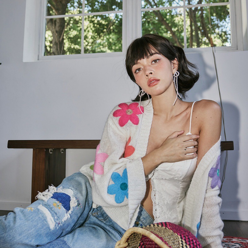 秋冬新手工编织款珍珠蝴蝶结耳钉女s925银针气质小众设计流苏耳环详情3