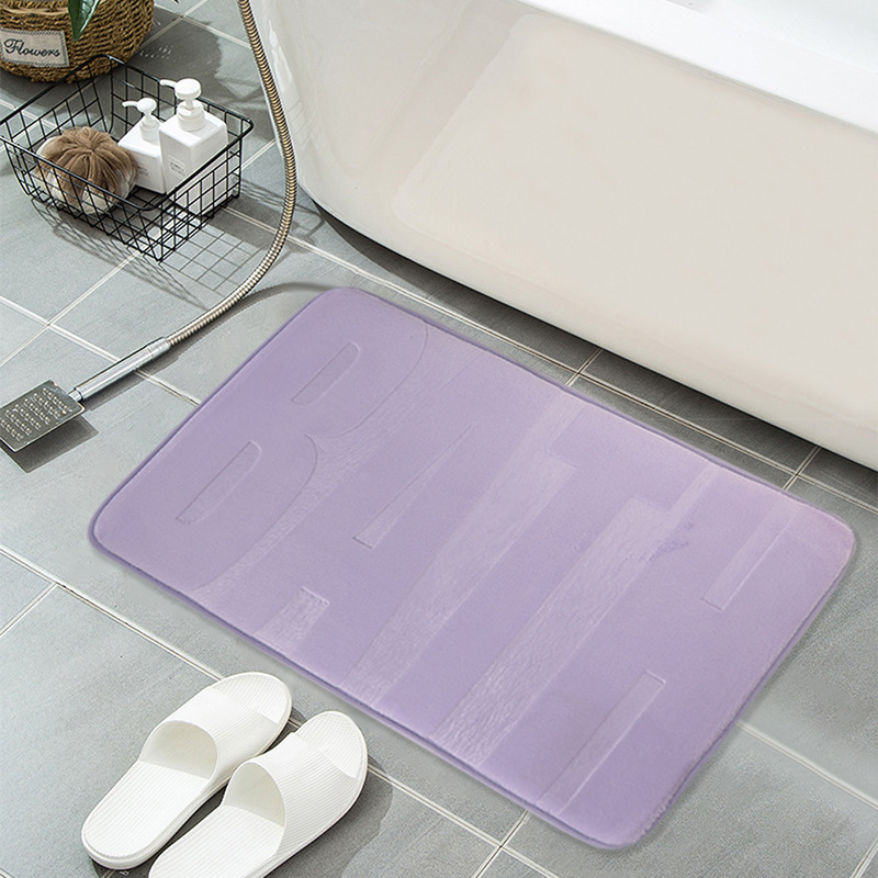 Factory direct sales and wholesale of flannel BATH home bathroom and living room anti-slip, water-absorbing and water-draining fabric. Skin-friendly and comfortable pic 4