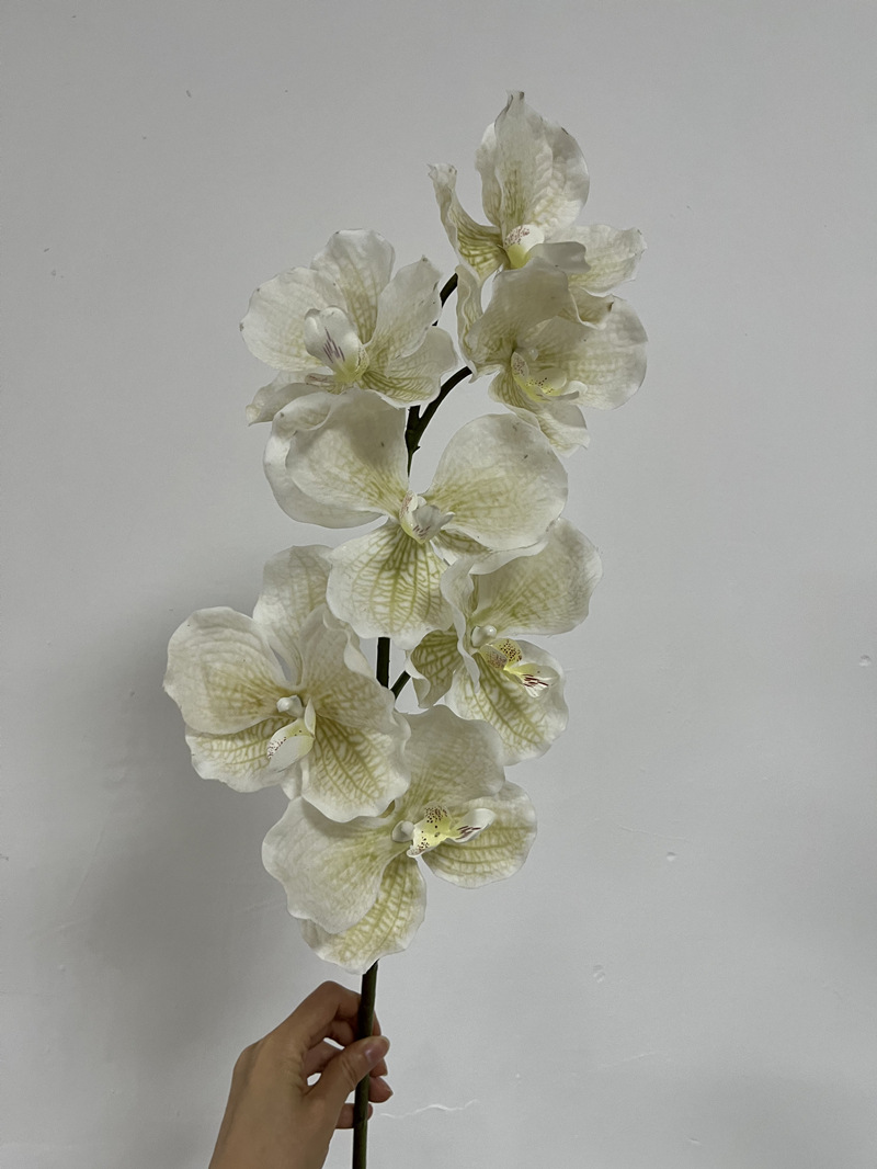 高品质仿真花手感万代兰婚庆家居装饰花软装插花胡姬兰胸花手捧花详情10