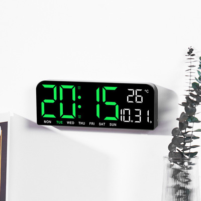 New cross-camera multi-functional clock LED electronic clock, fresh living room wall clock, can be hung or stood up, dual-purpose clock 6650 pic 14