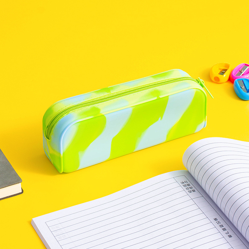 Factory stock Japanese-style camouflage silicone pen cases and Korean-style gradient stationery storage boxes pic 9