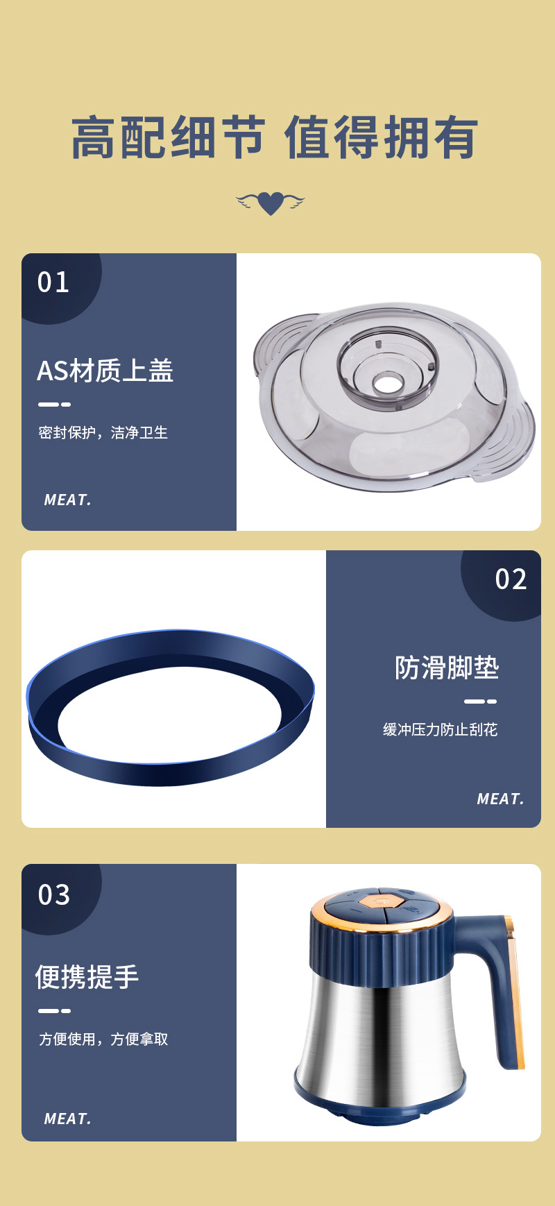 New stainless steel fully automatic meat grinder, household blender, 5L large capacity, multi-functional meat mincing machine pic 22