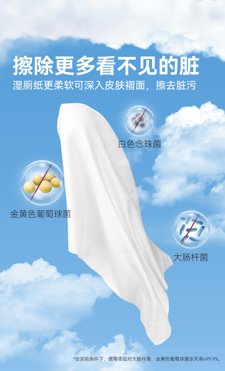 湿厕纸家用加厚经期用家庭装可冲散80抽大包护理湿巾抑菌厕纸批发详情9