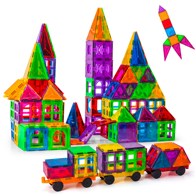 冰雪主题彩窗磁力片雪王uv印刷款亚马逊热销磁性玩具套装详情1