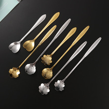 不锈钢勺子批发高颜值家用小创意金色卡通甜品儿童可爱咖啡搅拌勺详情10