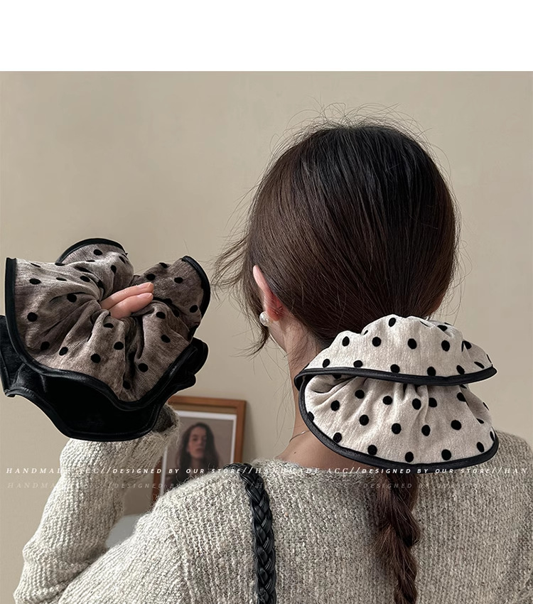 超大号波点绝美大肠发圈2025新款头绳女秋冬高级感头花头饰扎头发详情6