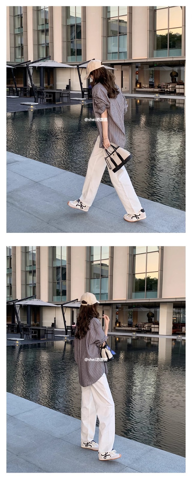 苏茵茵同款7cm内增高版~复古小歪头鸳鸯鞋带休闲鞋德训鞋女阿甘鞋详情9