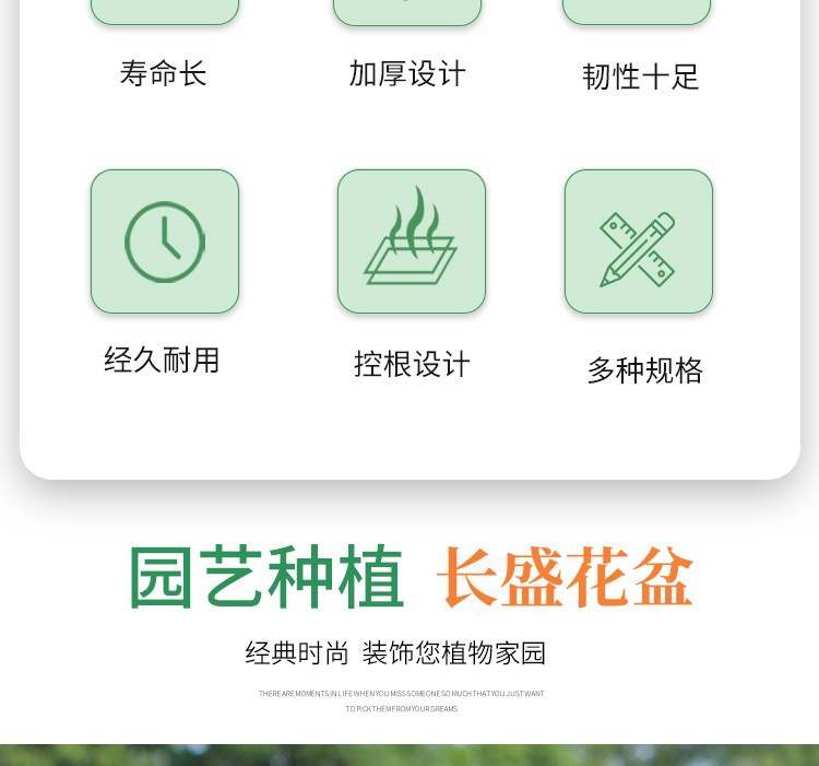 长盛工厂直发塑料花盆批发阳台绿萝盆栽草莓月季特大号加厚加仑盆详情3