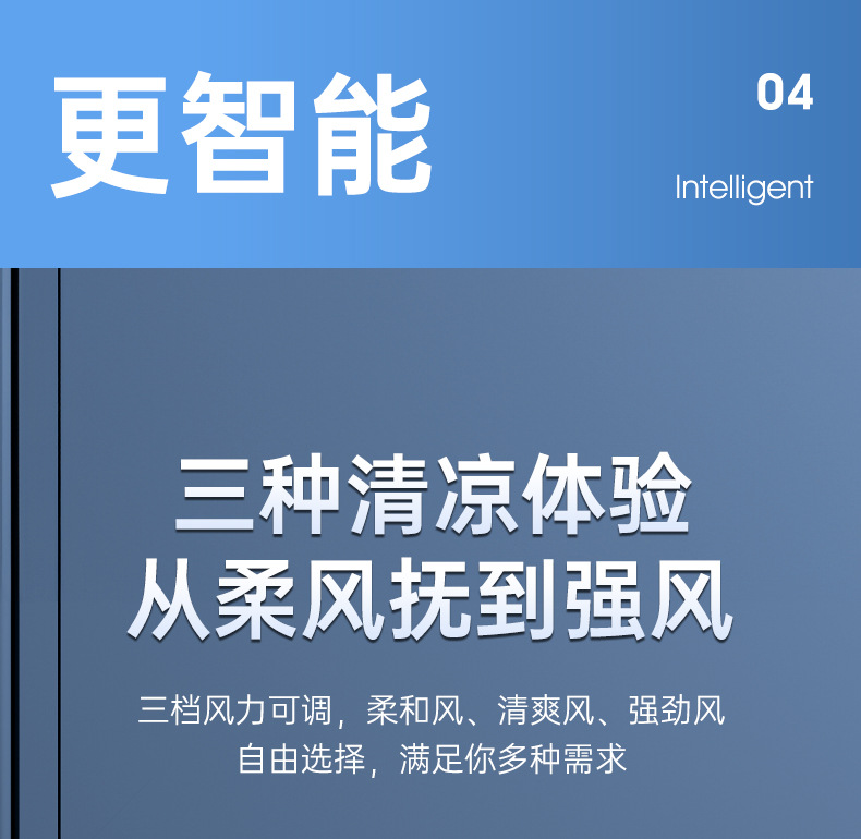 New desktop clip-on fan, usb charging night light circulation fan, high wind force desktop fan, portable wall-mounted electric fan pic 17