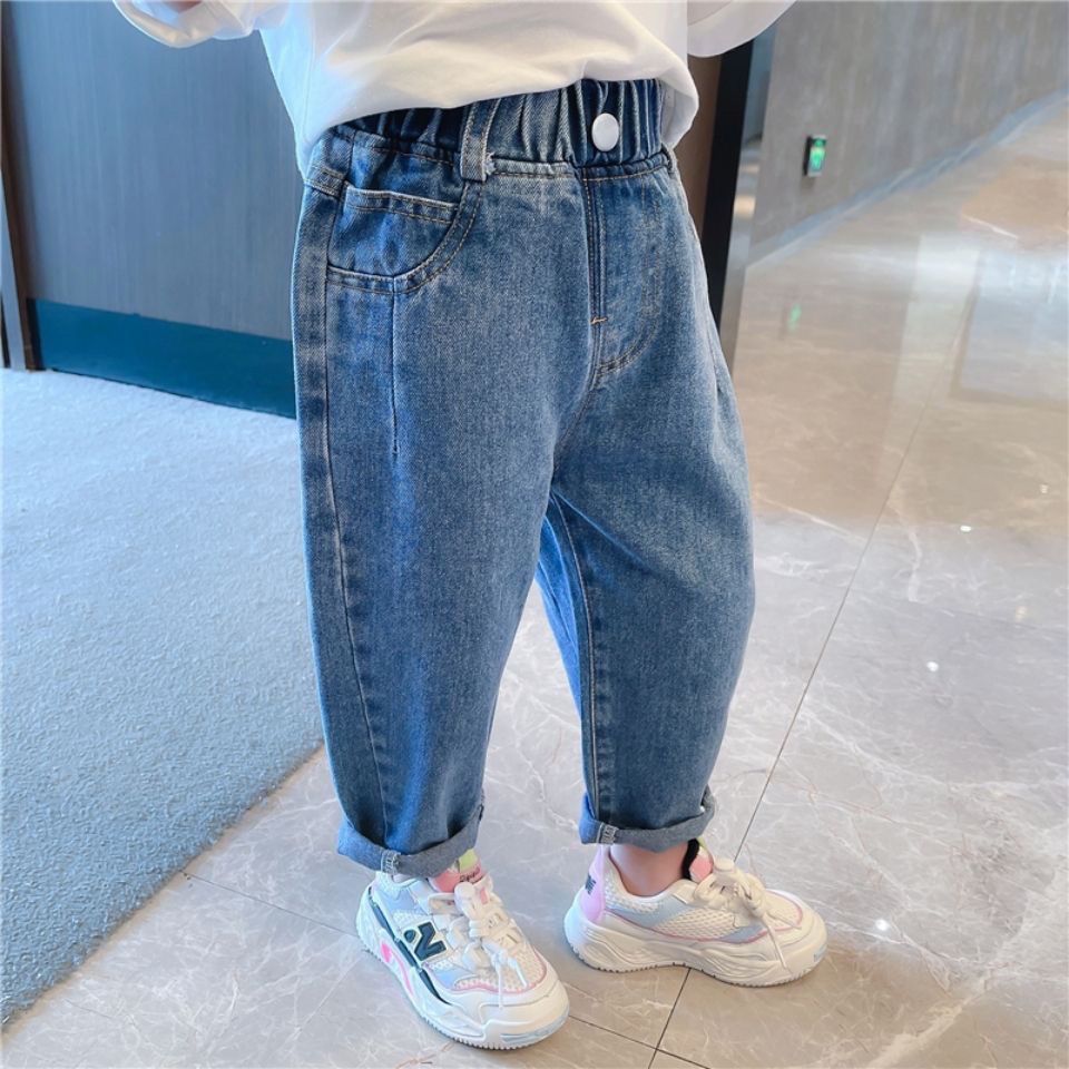 儿女童牛仔裤春秋新款宽松时髦韩版子女宝裤宝洋气新款秋装长裤潮详情1