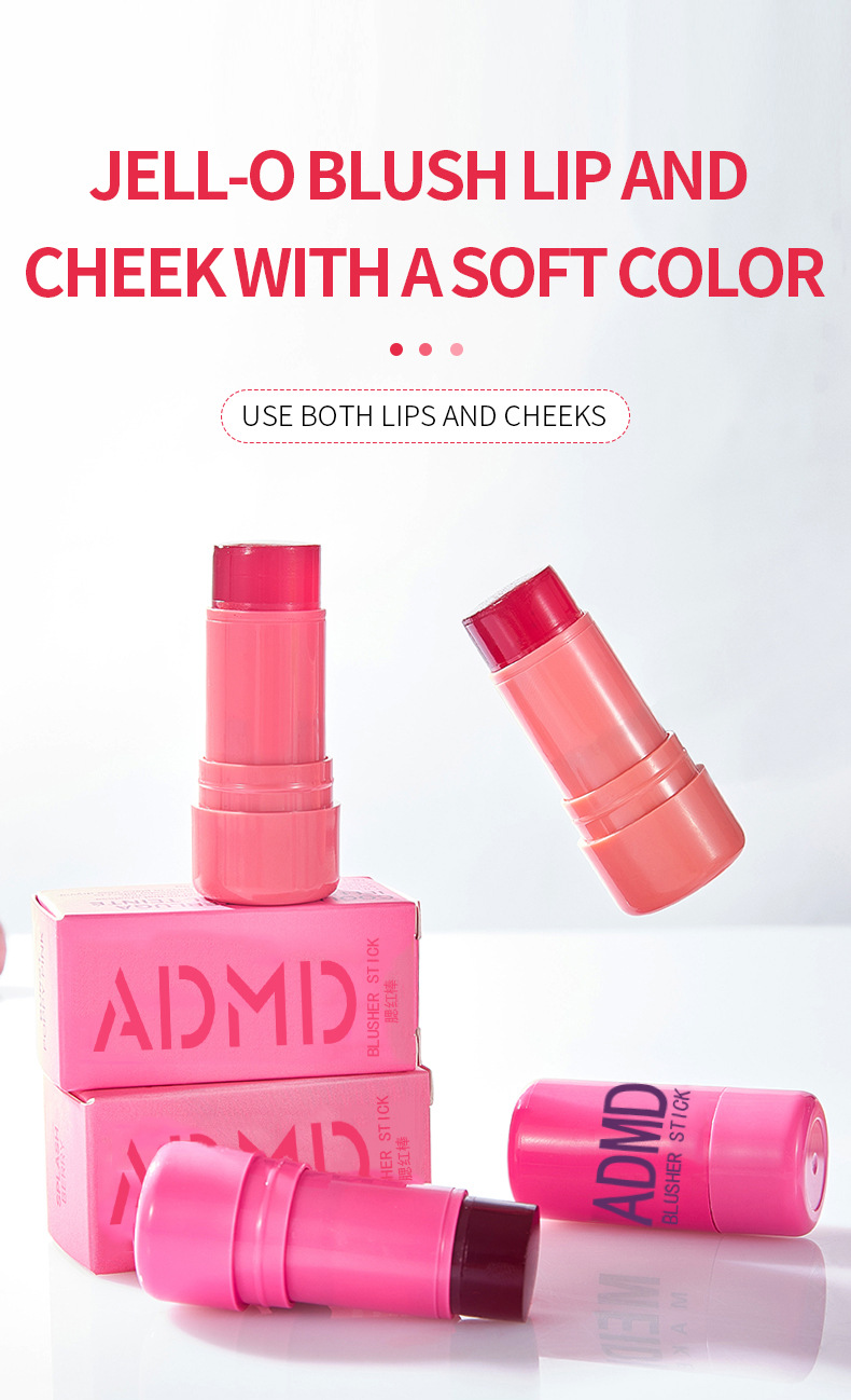 【跨境专供】ADMD果冻腮红棒唇颊两用显嫩提气色修饰脸部腮红棒详情2