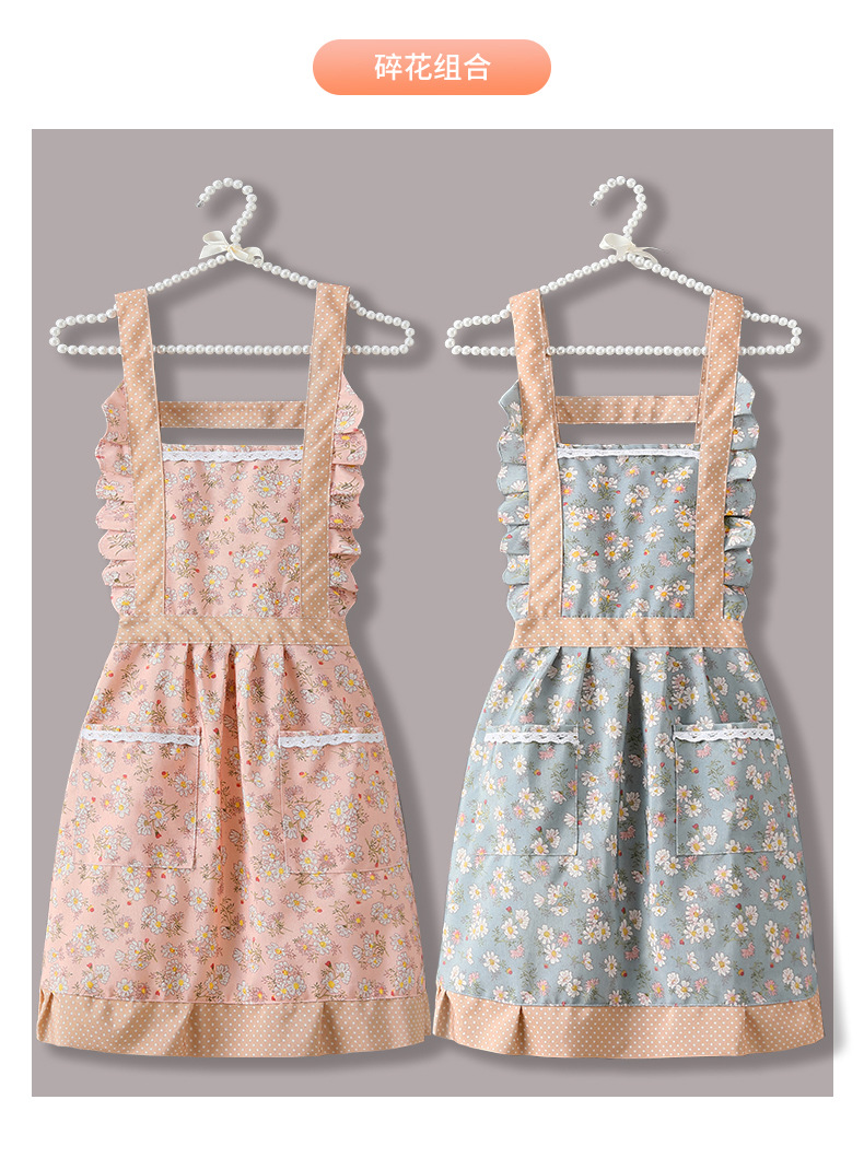 围裙女夏季防水家用厨房做饭帆布围裙餐饮工作服广告围裙批发围腰详情9