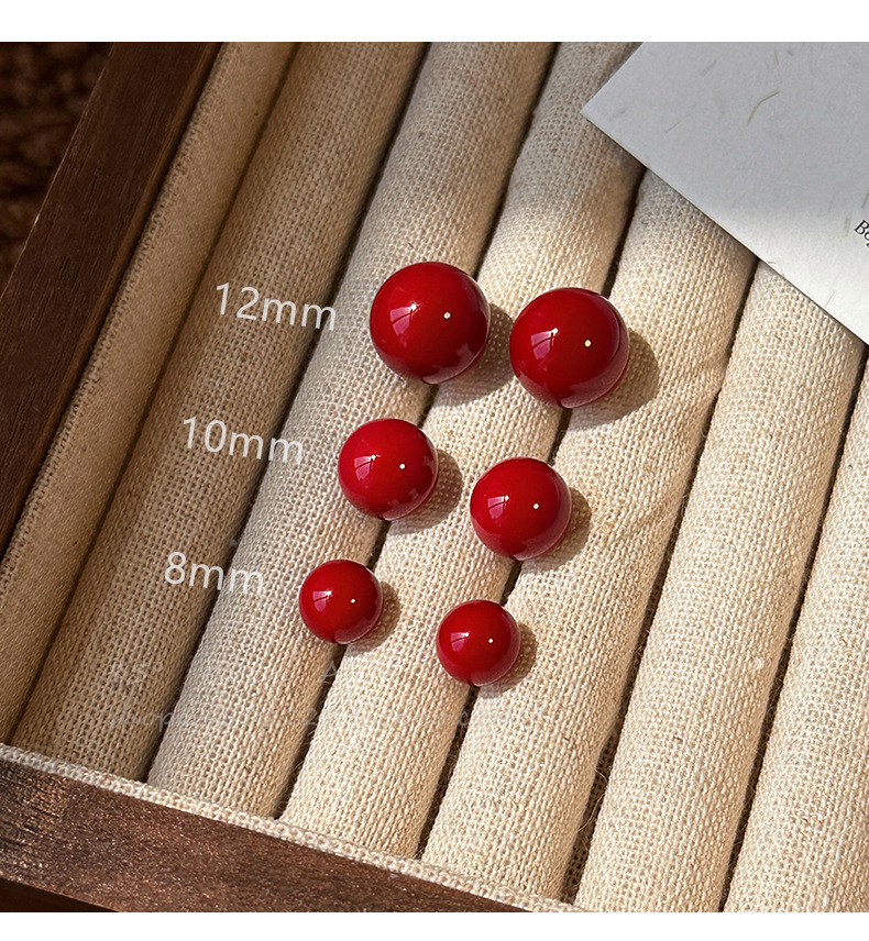 Shi Family Cherry Blossom Pink steamed bun Pearl Earrings for women, pure silver, high-end and simple earrings, mid-to-high-end wholesale accessories in Yiwu pic 15