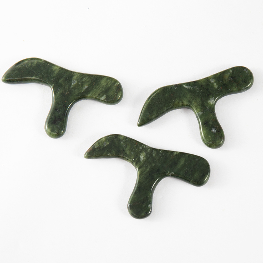 玉石三角雀足底按摩器岫玉按摩穴位脚底足疗锥三叉点穴棒详情13