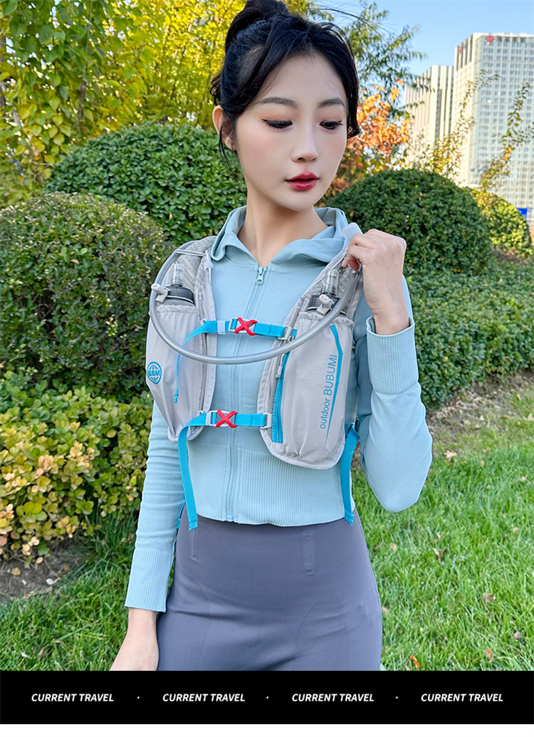 新款多功能尼龙跑步背包安全反光运动背包水袋背包骑行包详情13