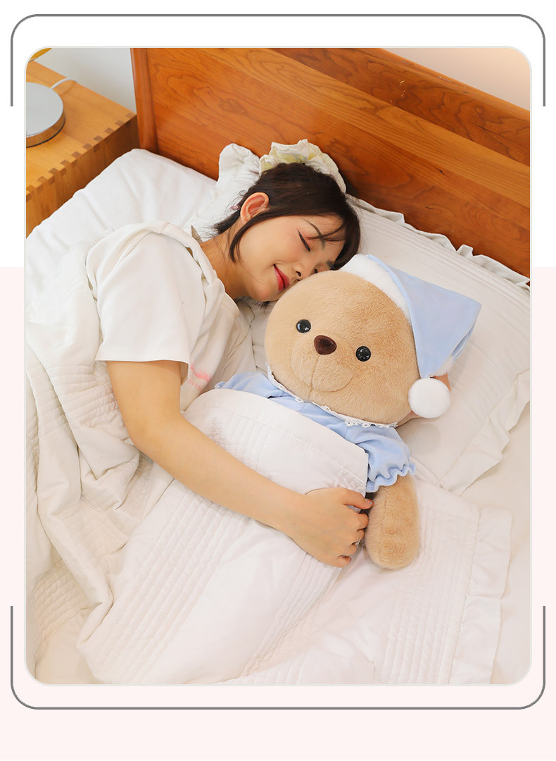 可爱睡衣小熊毛绒玩具公仔批发跨境新款动物抱枕玩偶儿童安抚娃娃详情6