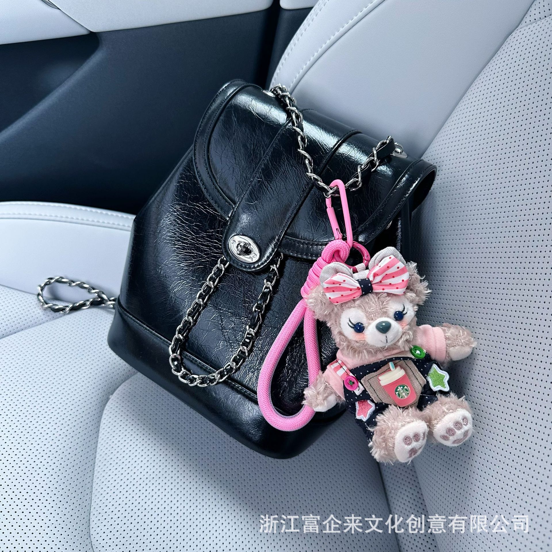 小红书同款卡通雪莉玫挂件创意毛绒公仔汽车钥匙扣玩偶包挂饰礼物批发详情5