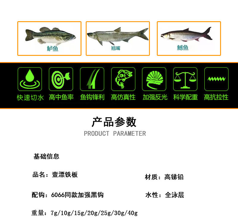 Wholesale of iron plate lures, fishing gear, metal sequined lures, long-range casting 顠 fall iron plate bare sheet bionic artificial lures pic 3