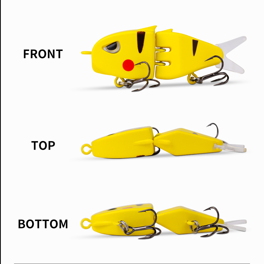 Cross-border lure bait, micro-pencil bait, 60mm double-hook slow-sinking bionic swimming bait, colorful snapper and mandarin fish bait pic 6