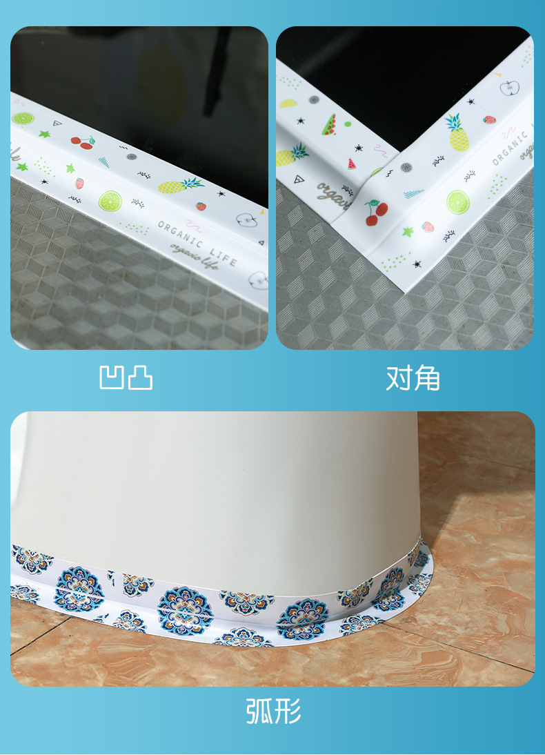 自粘式美缝贴厨房水槽挡水条厨卫防水胶带卫生间防霉美缝贴马桶贴详情18