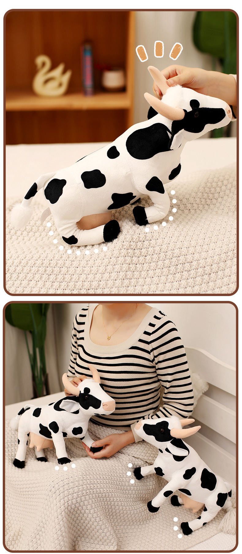 卡通仿真奶牛公仔毛绒玩具国潮玩偶生肖牛布娃娃拍照道具儿童生日礼物详情4