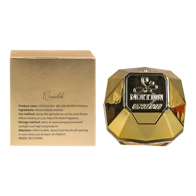 跨境黄金百万钻石女士香水80ml金钻淡香水持久花果香调女士香水详情12