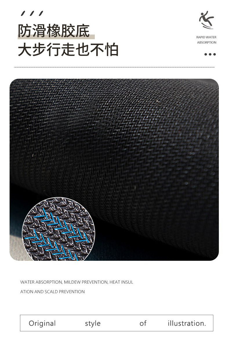 Best-selling American diatom mud floor MATS, kitchen MATS, anti-slip and water-absorbing bathroom MATS, dirt-resistant and washable, cross-border temu labeled pic 5