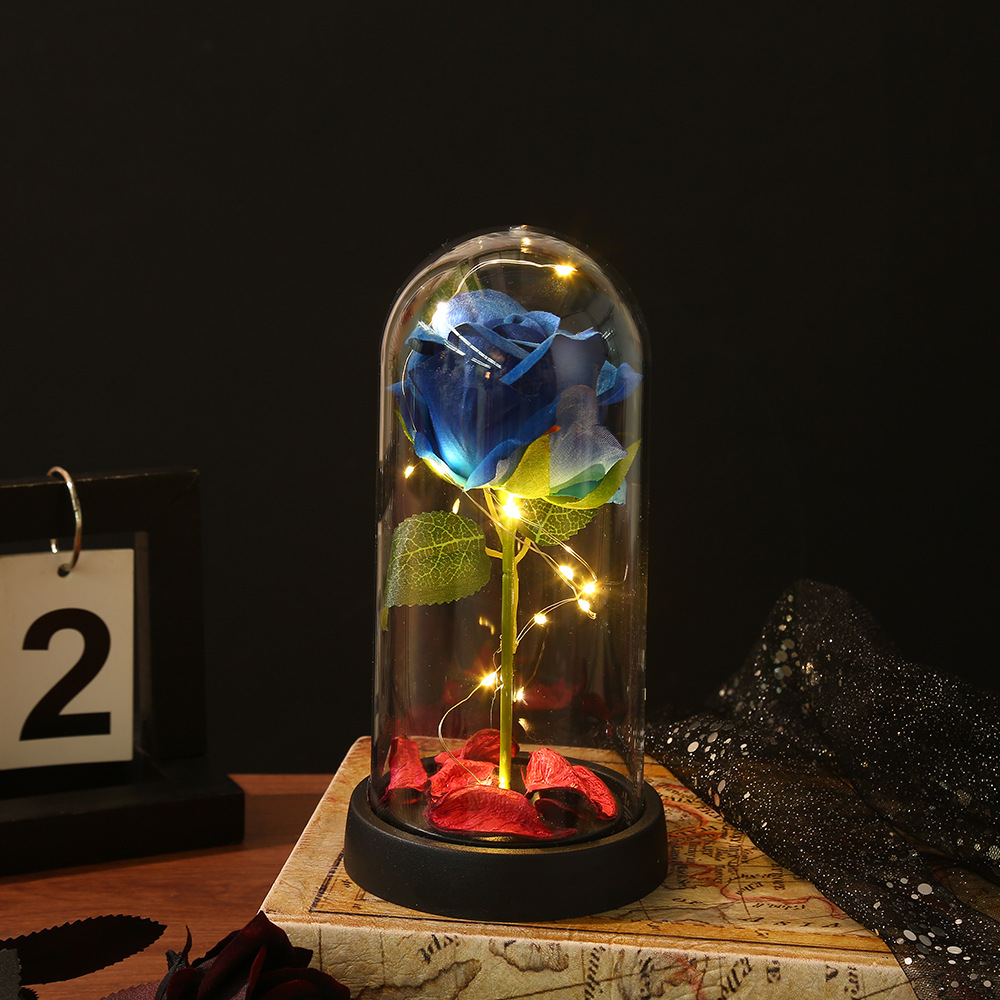 永生花玫瑰花高级香皂LED发光设计 鲜花艺术品 闺蜜生日情人节礼物 现货批发优质选择详情11