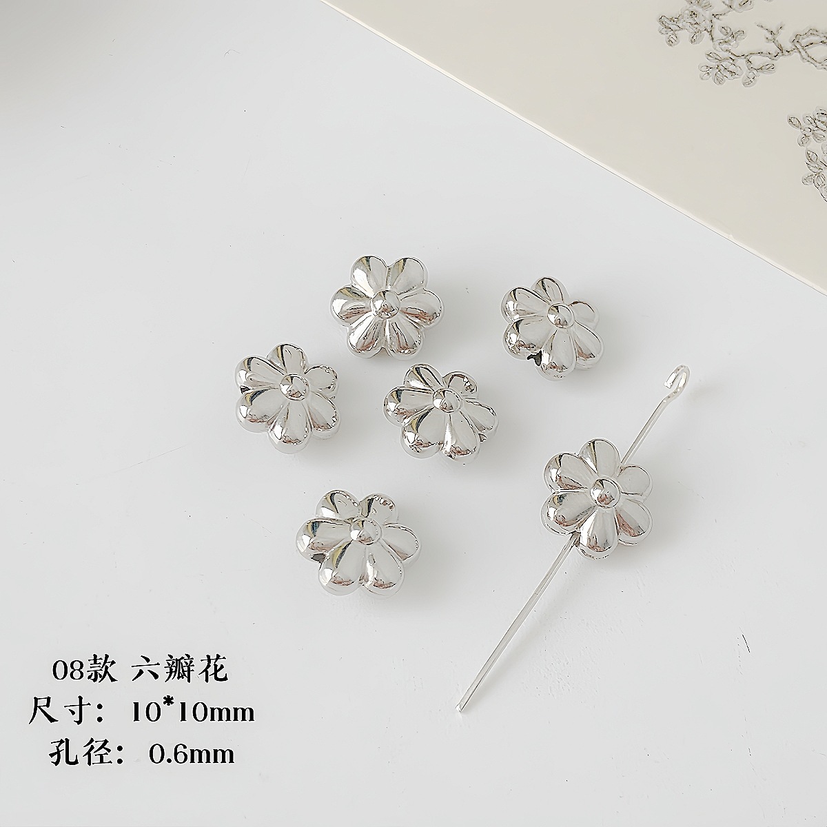 【 Silver ccb Series 】 Versatile and affordable basic beaded beads, flower heart scattered beads, diy handcrafted beading material pic 15