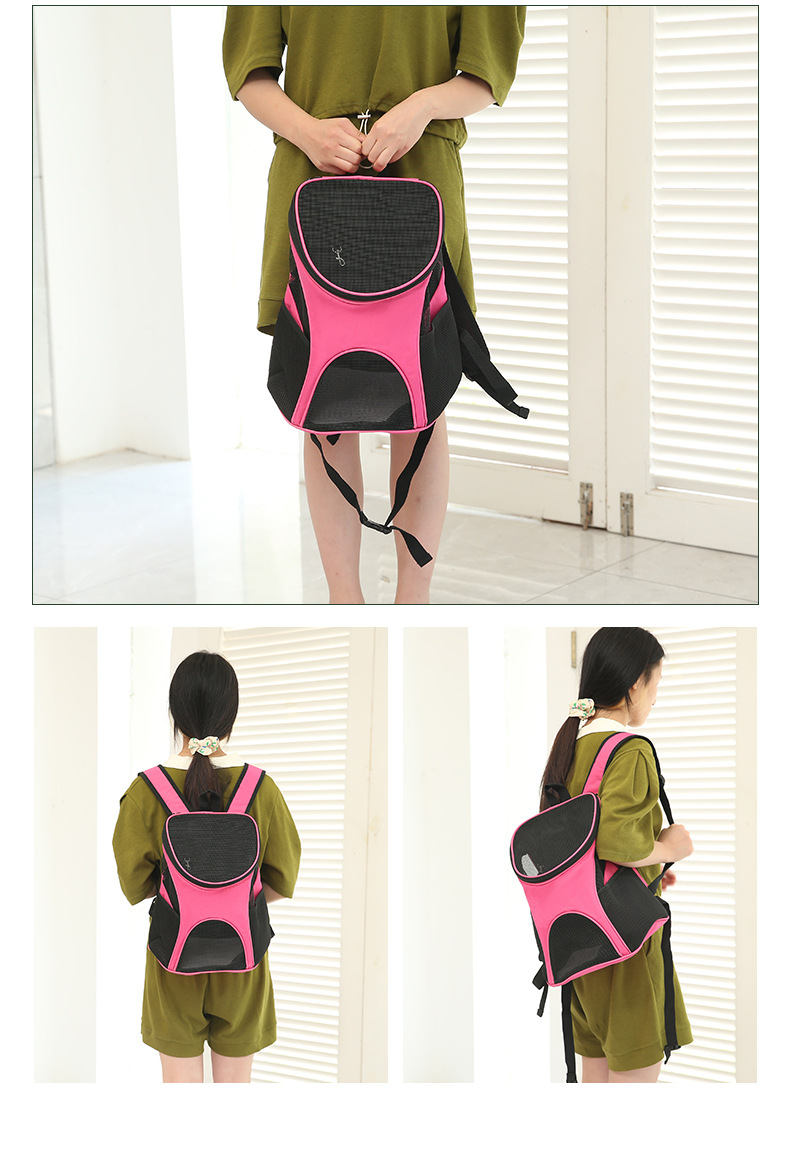 Rongka Pet Cross-border Pet Bag, Portable Bag for going out, Cat and Dog Backpack, Foldable pet chest Breathable Pet Backpack pic 10
