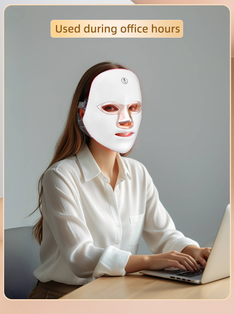 shanilak recargable touch colorful colorful light mask instrument instrumento de rejuvenecimiento fotónico de la piel máscara máscara de belleza led espectrómetro de belleza pic 10