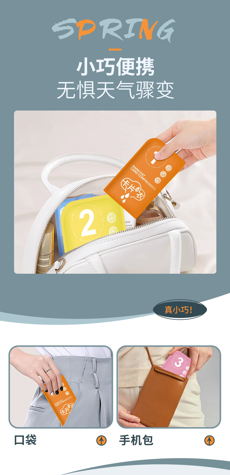 一次性雨衣长款全身户外旅游儿童成人大人便携防暴雨卡片雨衣加厚详情6