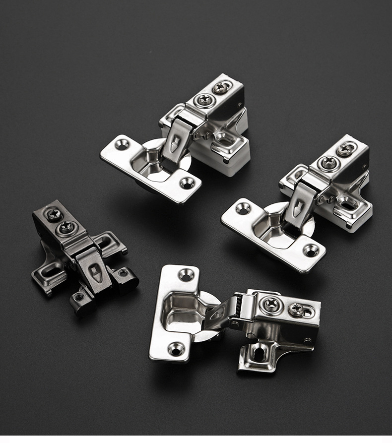 厂家直销美式短臂铰链窄侧板衣柜橱柜展示柜专用液压不锈钢合页详情13