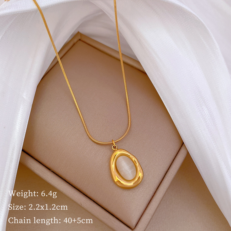 【通体钛钢】炉内真金幸运草爆款冷淡项链女ins网红锁骨链配饰品详情26