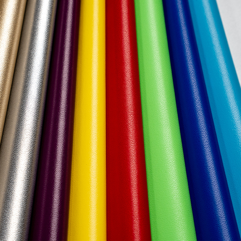 批发肤感柔软垂感pu人造革弹力针织时尚男女服装童装皮革面料详情10