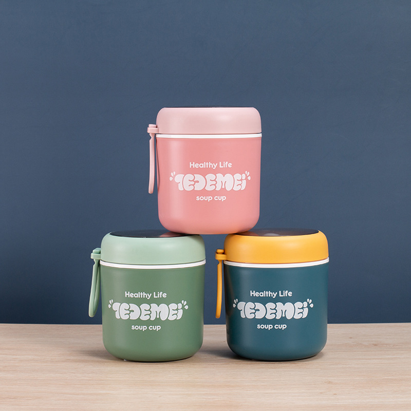 304 stainless steel breakfast cups, Japanese insulated soup cups with LIDS, sealed soy milk cups and insulated soup cans are available for delivery pic 7