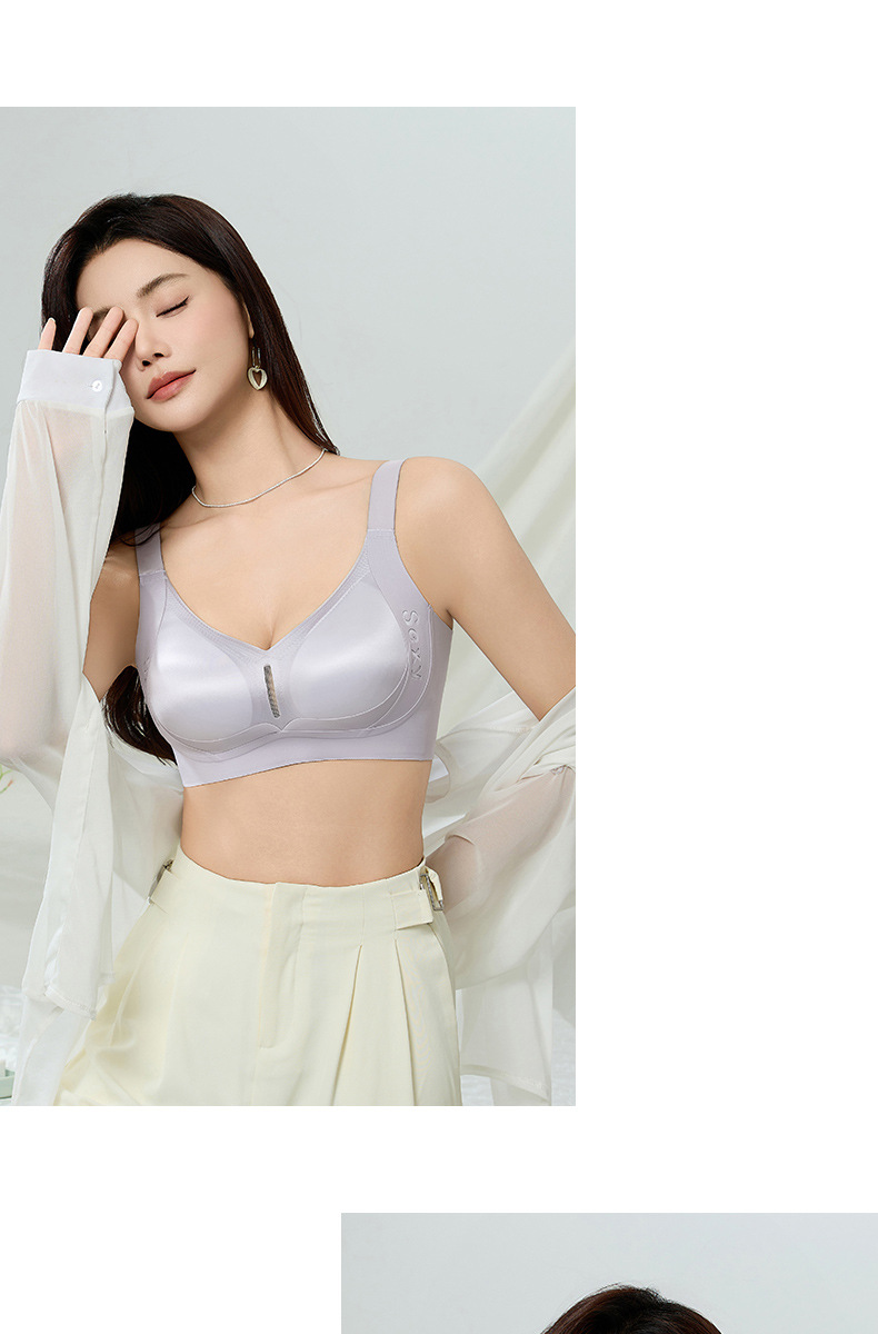金绷带反重力提拉收副乳防下垂无痕薄款文胸舒适上托内衣跨境专供详情23