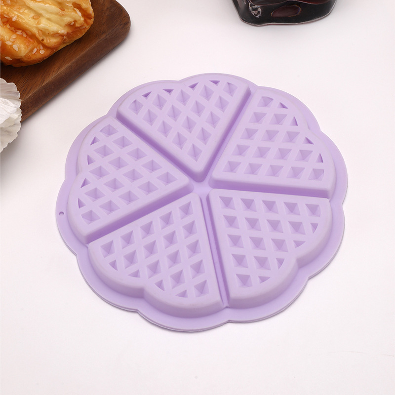 Waffle mold, baking mold, household heart-shaped grid pancake, muffin mold, high-temperature resistant steamed pastry mold, baking tray pic 3