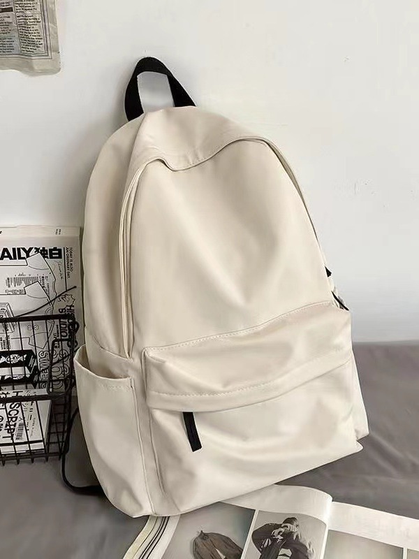背包女学生百搭ins纯色书包大容量双肩包小学初中高中生大学韩版详情11