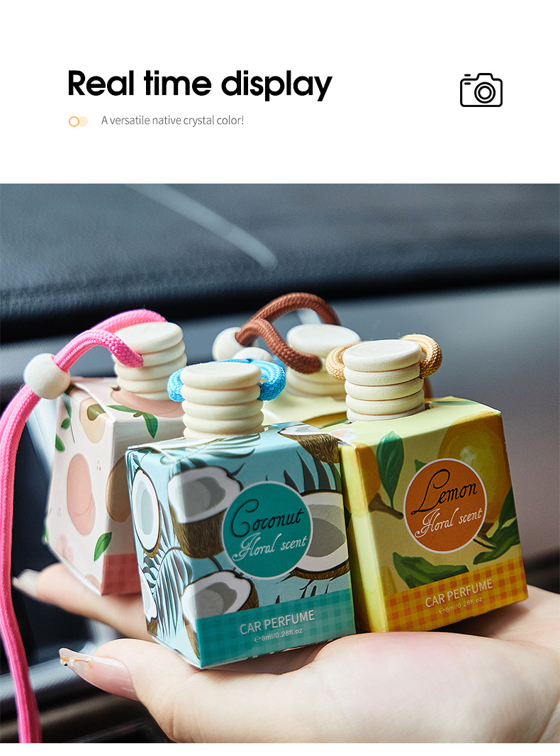 跨境专供FORMBO车载挂绳香水瓶汽车用除异味香薰挂件饰品香水批发详情8
