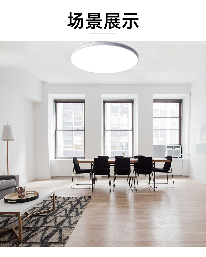 Cross-border exclusive LED ceiling lights, bedroom lights, simple home living room lights, corridor and balcony ultra-thin three-proof ceiling lights pic 14