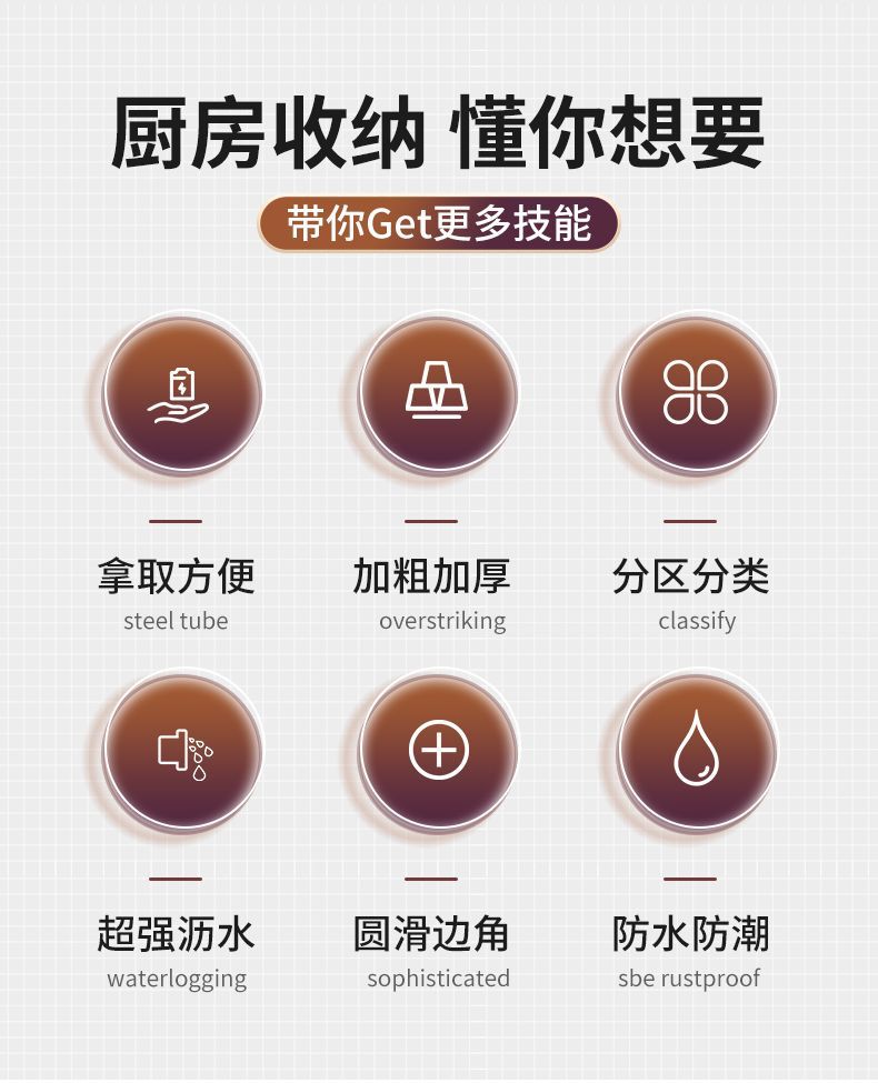 厂家供应不锈钢刀架厨房刀架置物架砧菜板刀具筷子笼一体收纳架详情5