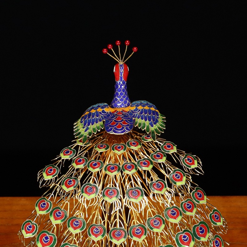 Peacock sculpture spider accessories simulation owl farm butterfly moving butterfly accessories fruit shells pic 5