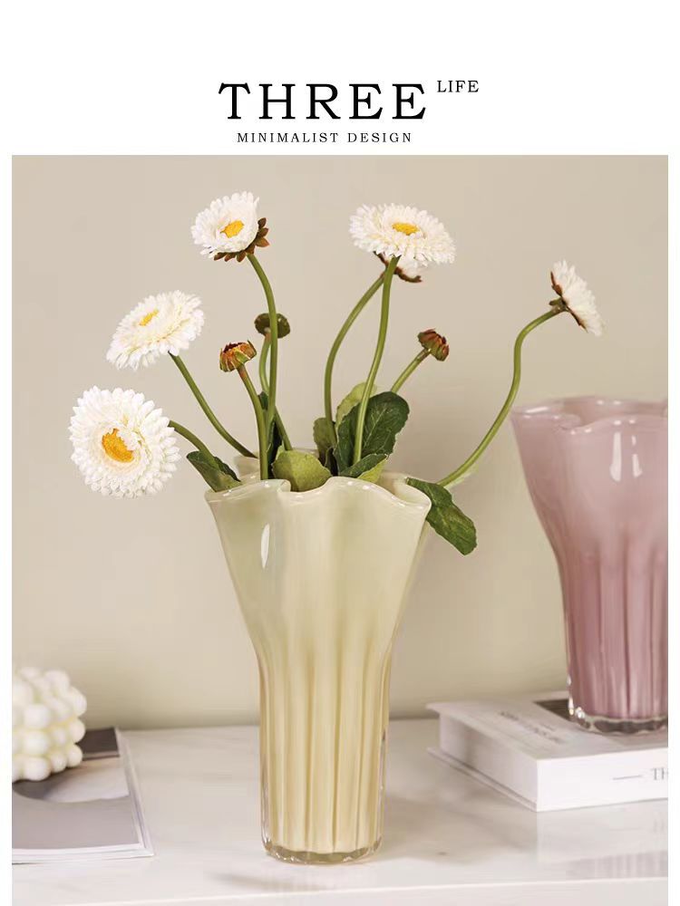 创意白菜花瓶花瓣花瓶摆件简约客厅餐桌样板房花器插花玻璃软装饰详情4