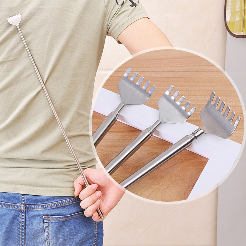 五节痒痒挠钢笔式抓背器不锈钢伸缩老人用挠痒神器抓痒耙美容护肤美发工具详情7