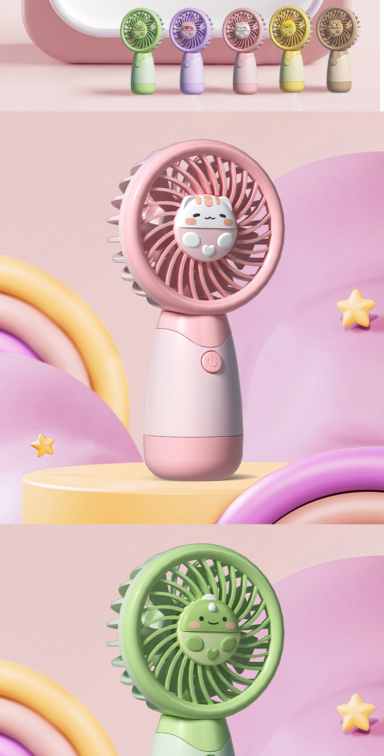 卡通手持静音小风扇便携式桌面小型随身电风扇minifan宿舍迷你USB详情10