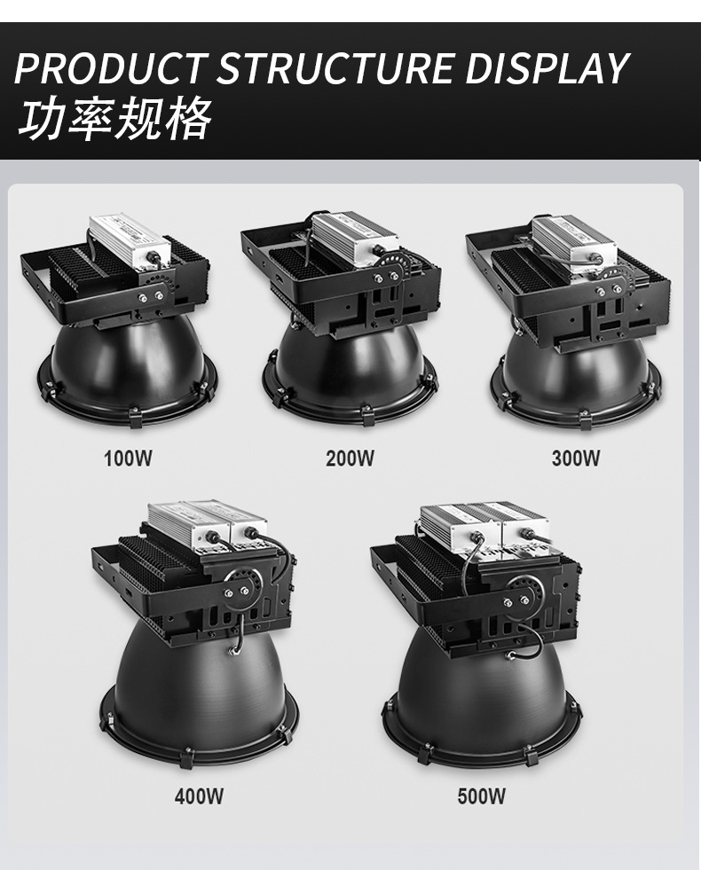 Cross-border LED tower crane light, 1000w searchlight, outdoor engineering and construction lighting, high-pole lamp, high-power floodlight pic 17