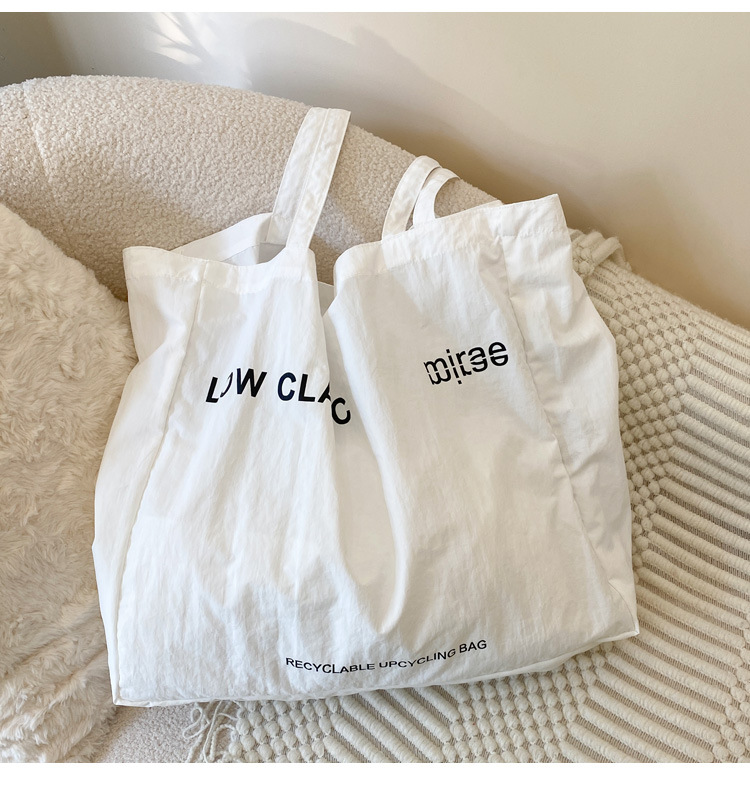 热巴同款帆布包LOWCLASSIC大容量通勤单肩包简约购物袋潮百搭详情19